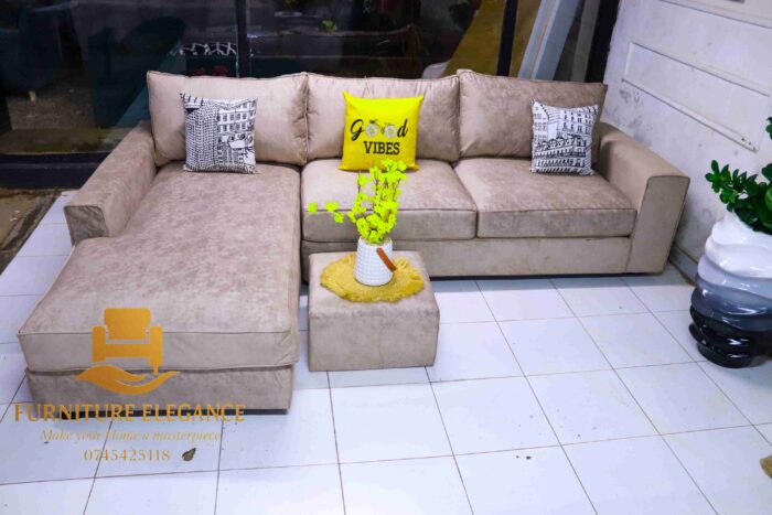 5 Seater Oslo Beige Sectional Sofa