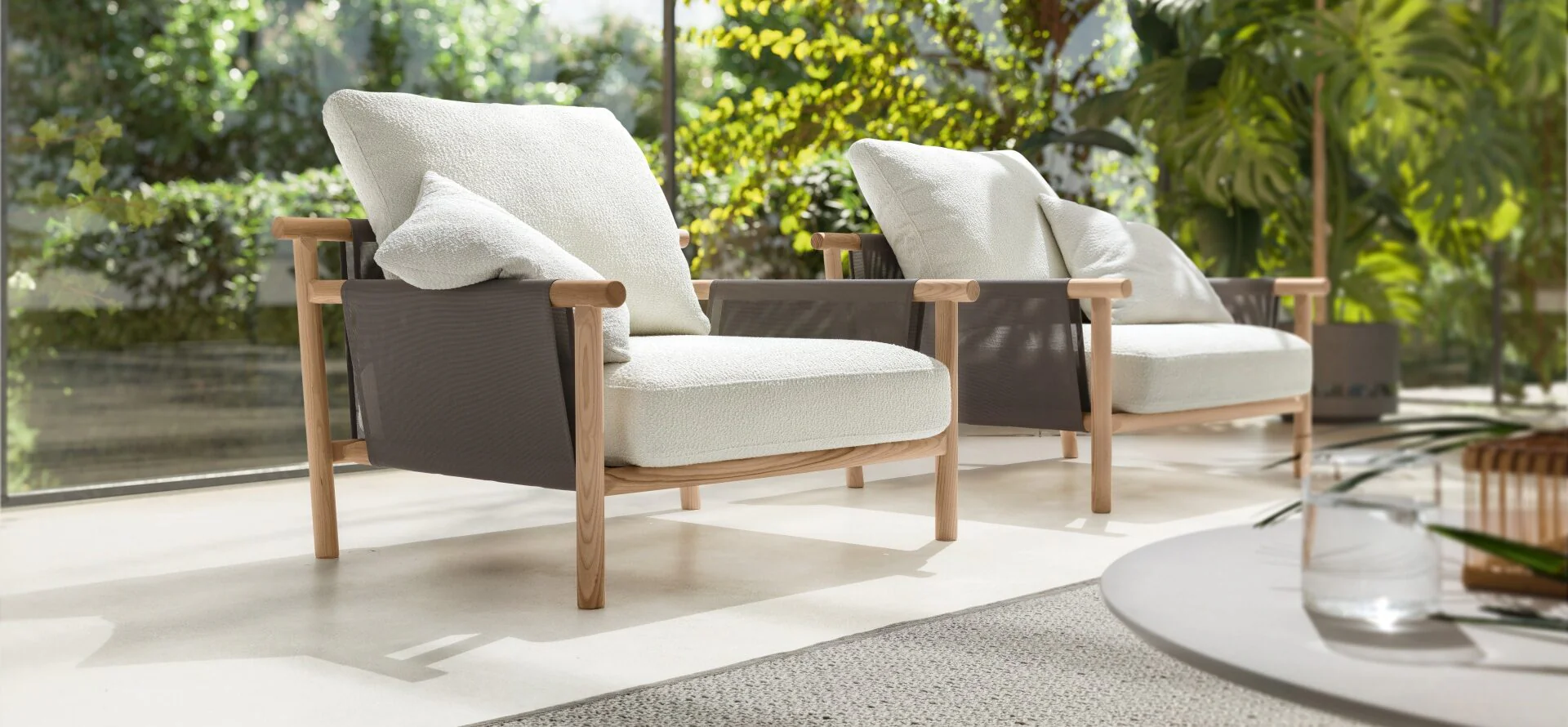 Marbella Outdoor Wooden Lounge Chair