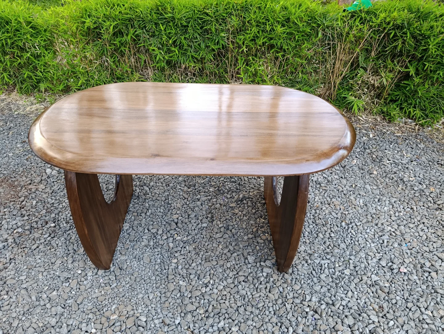 Oval Wooden Dining Table – 4 Seater