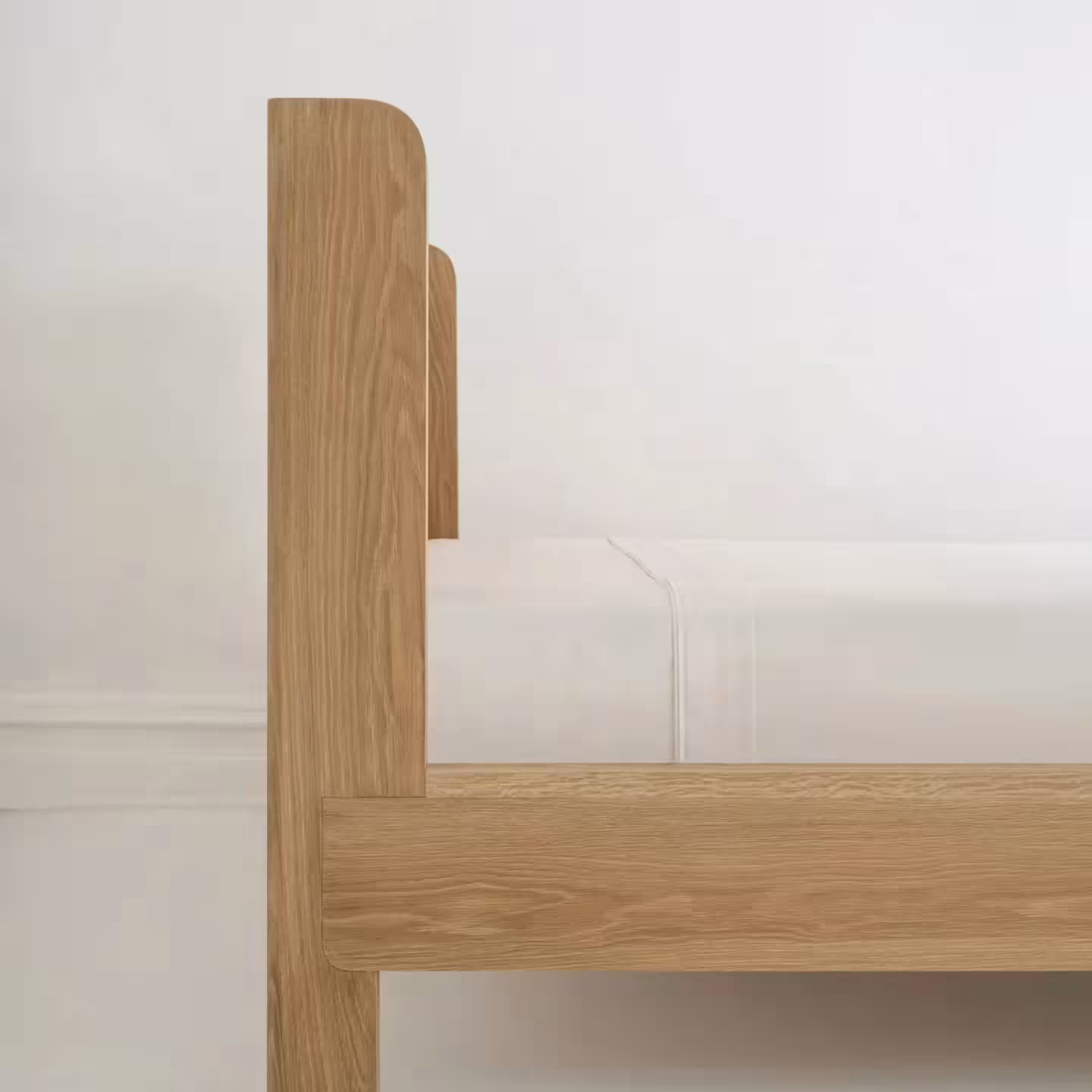 Solid White Oak Slatted Bed