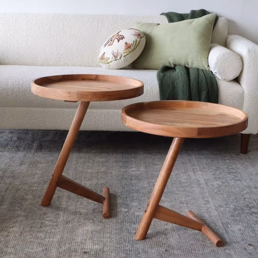 Occasional Table with Recessed Tray Top Side Table