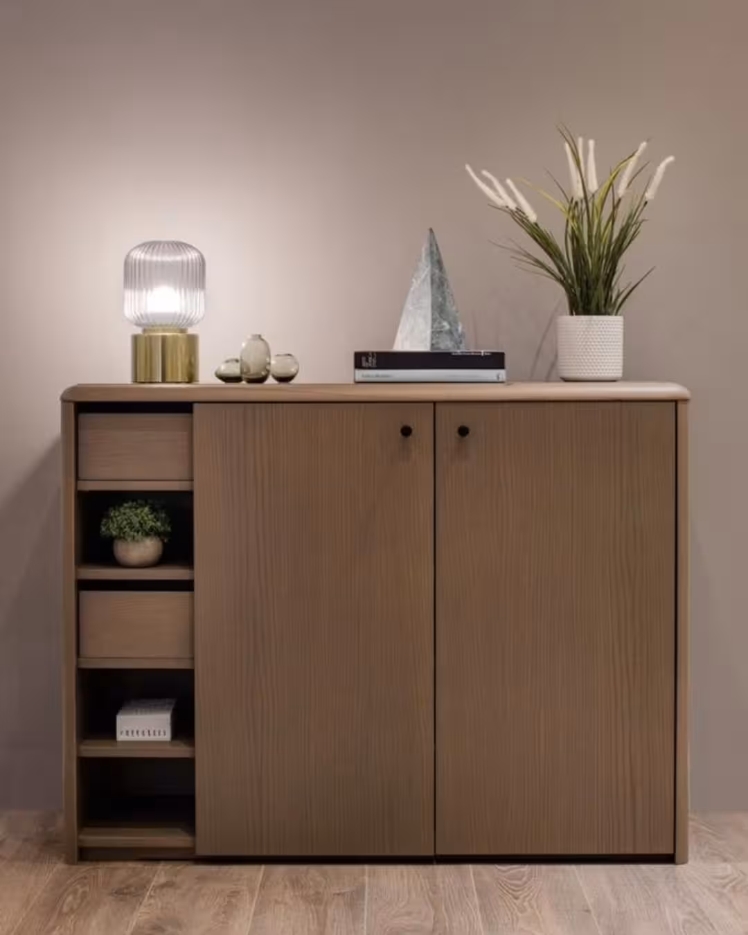 Exquisite Hybrid Shoe Storage Console with Adjustable Shelves