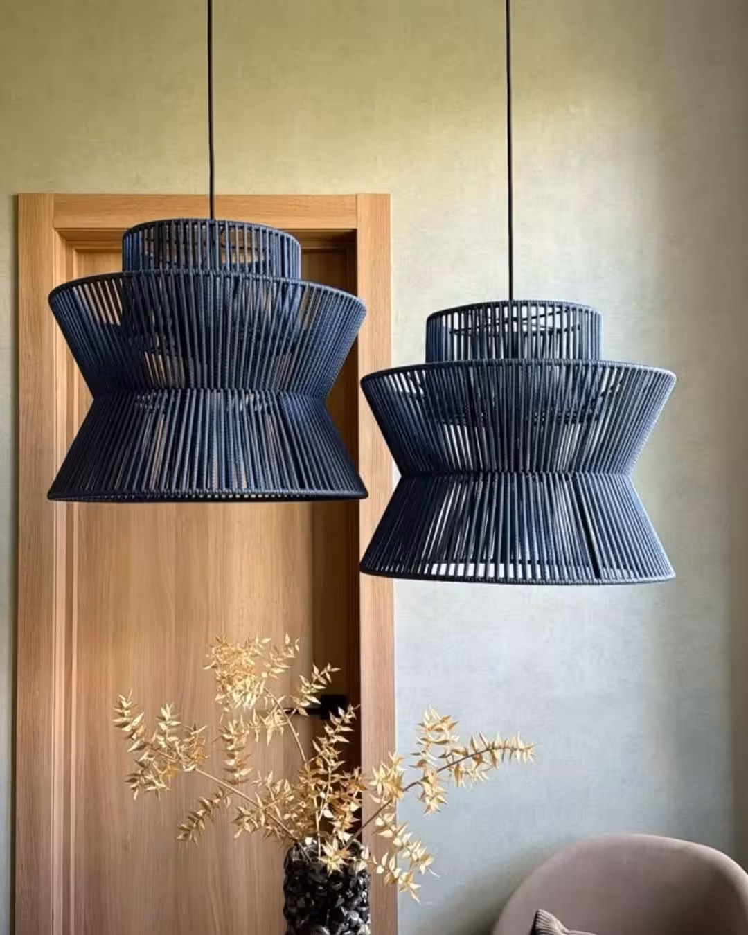 Handwoven Diabolo Rope Pendant Lamp