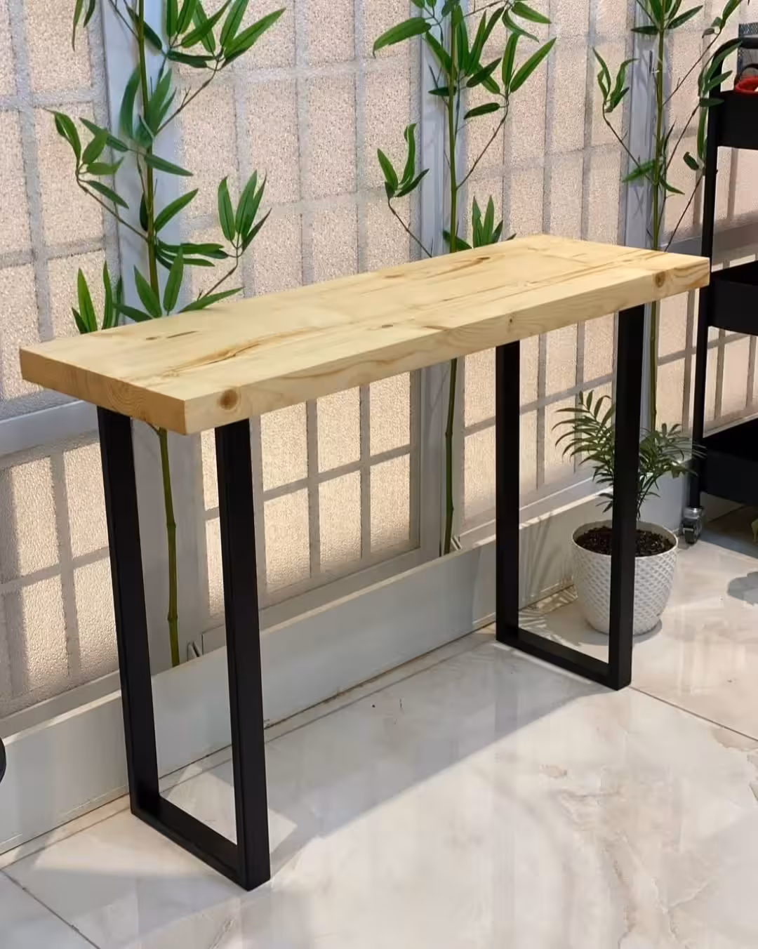Minimalist Industrial Console Table