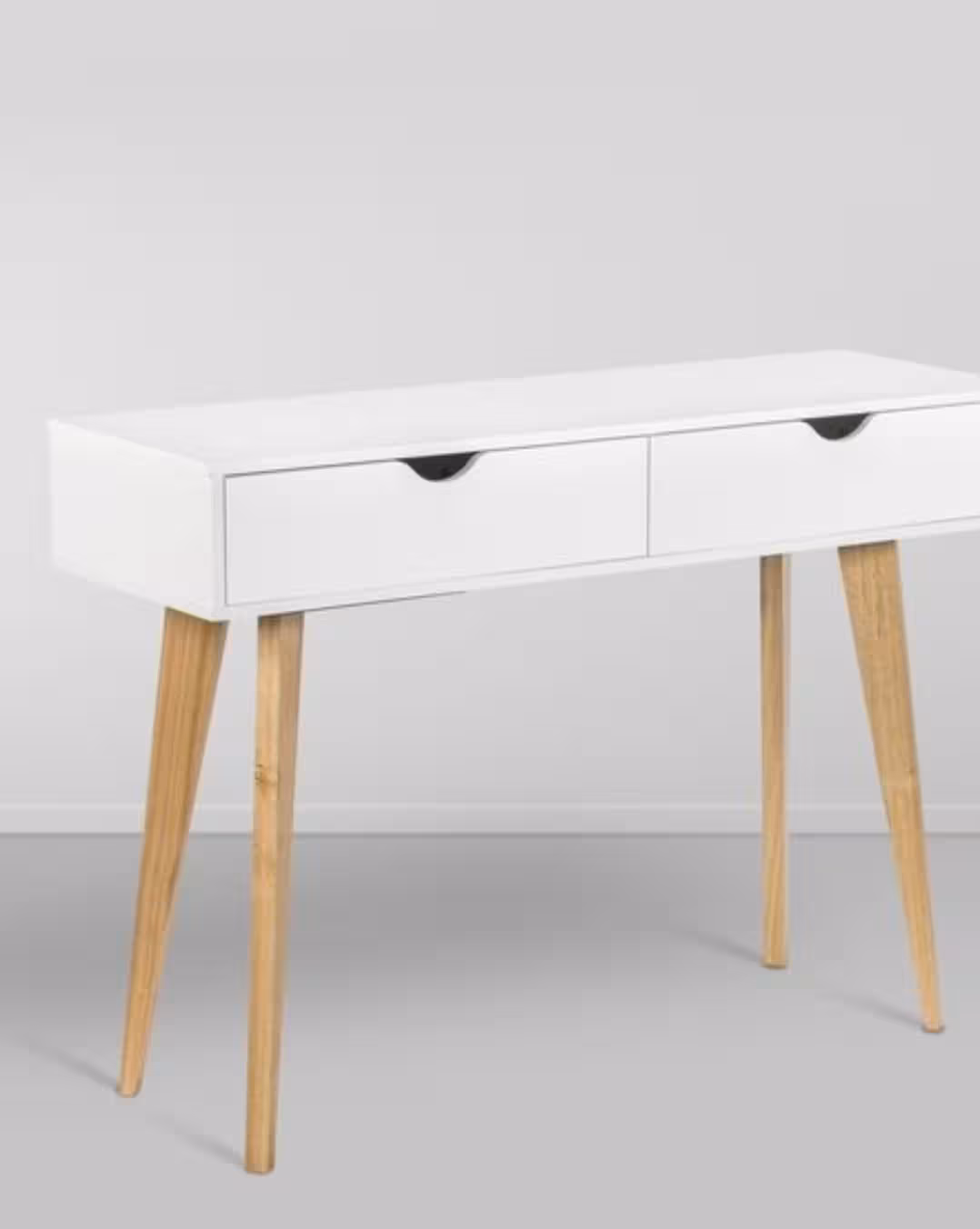 Scandinavian Two-Drawer Console & Writing Desk