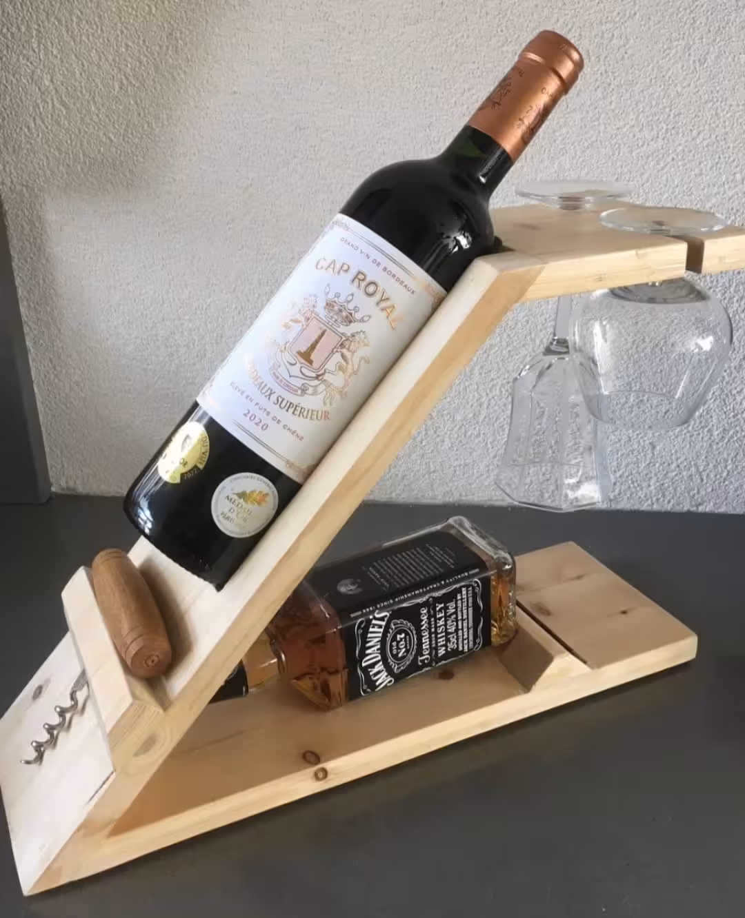 The Gravity-Defying Artisan Wine & Stemware Caddy