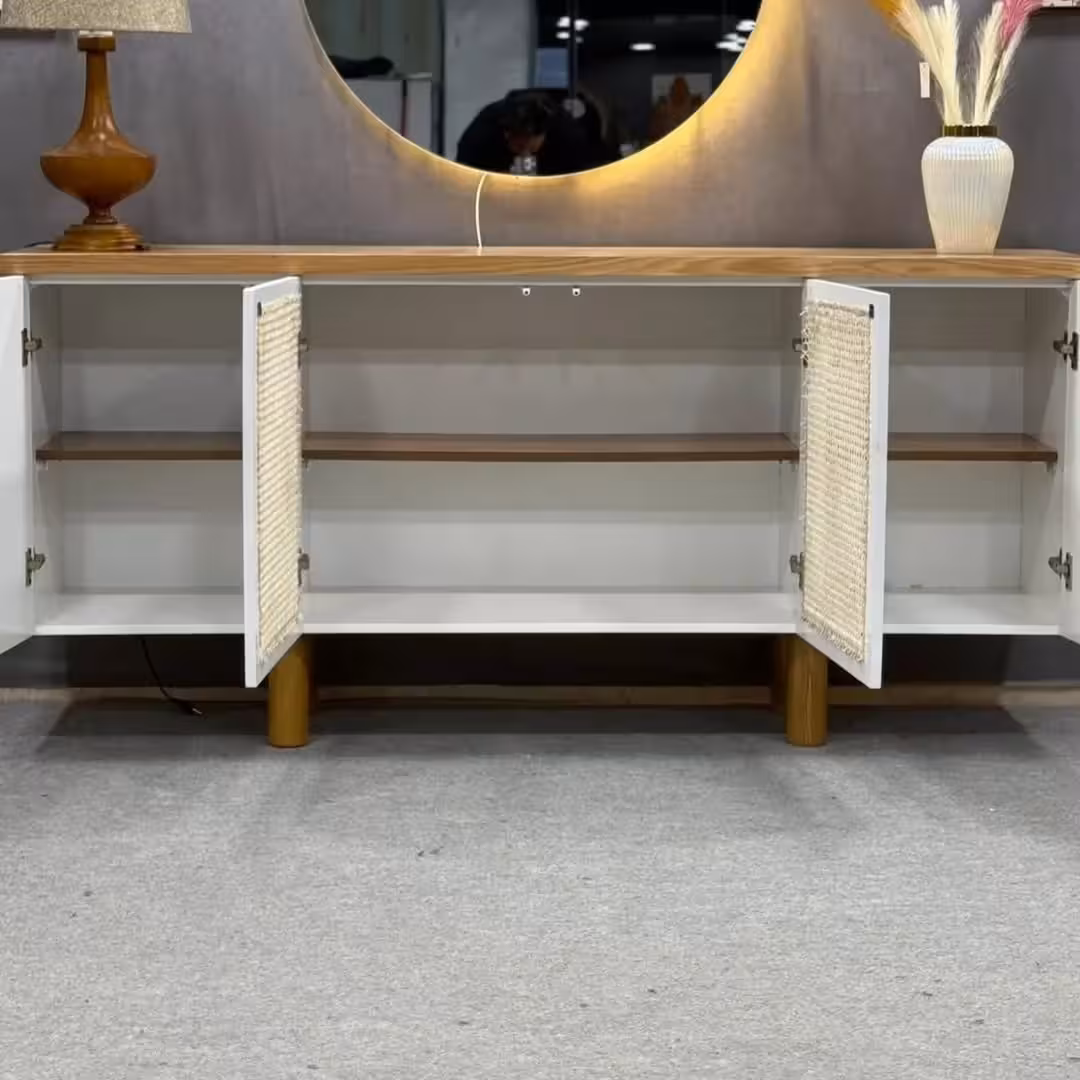 The Bohemian Rattan Arch Storage Console