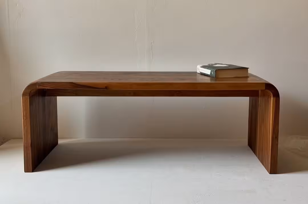 The Cascade Solid Wood Waterfall Coffee Table