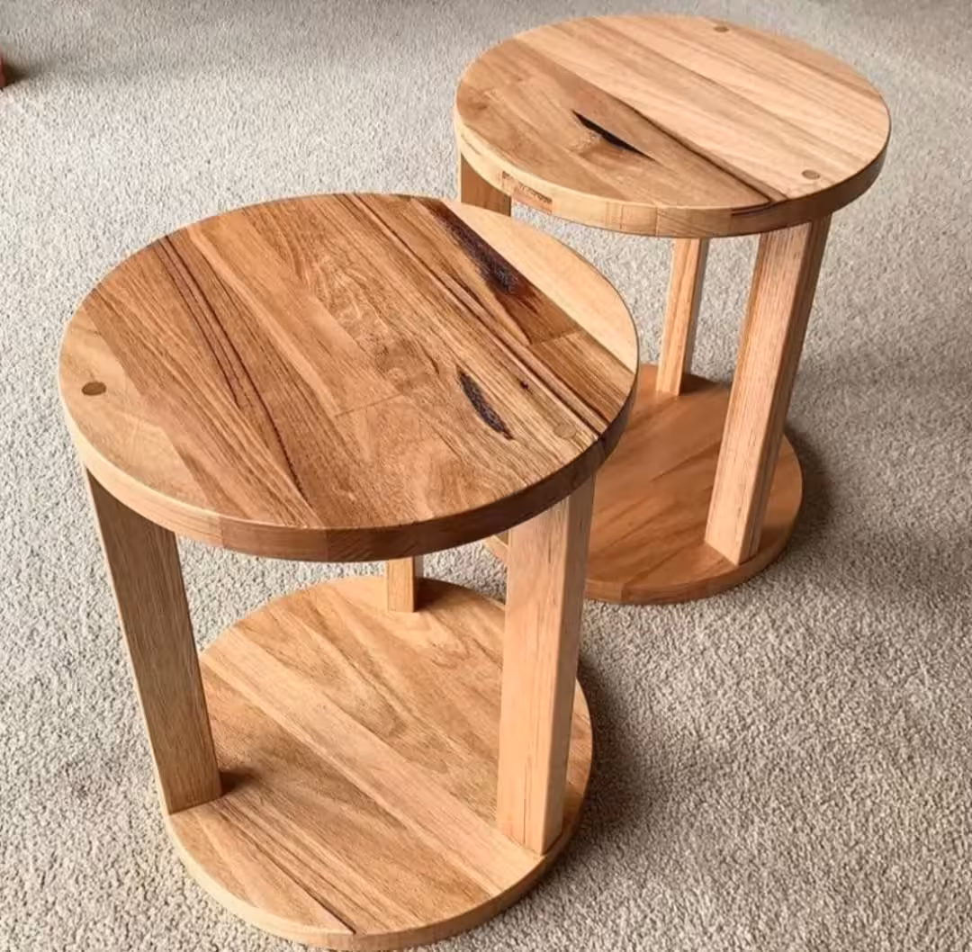 The Nordic Dual-Tier Minimalist Side Stool