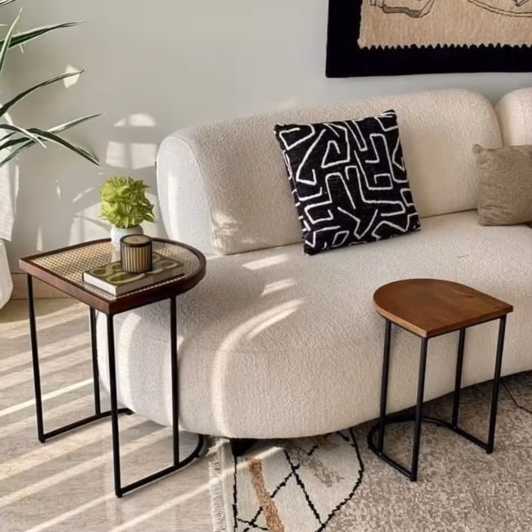 Solstice Rattan-Inlay Nesting Tables