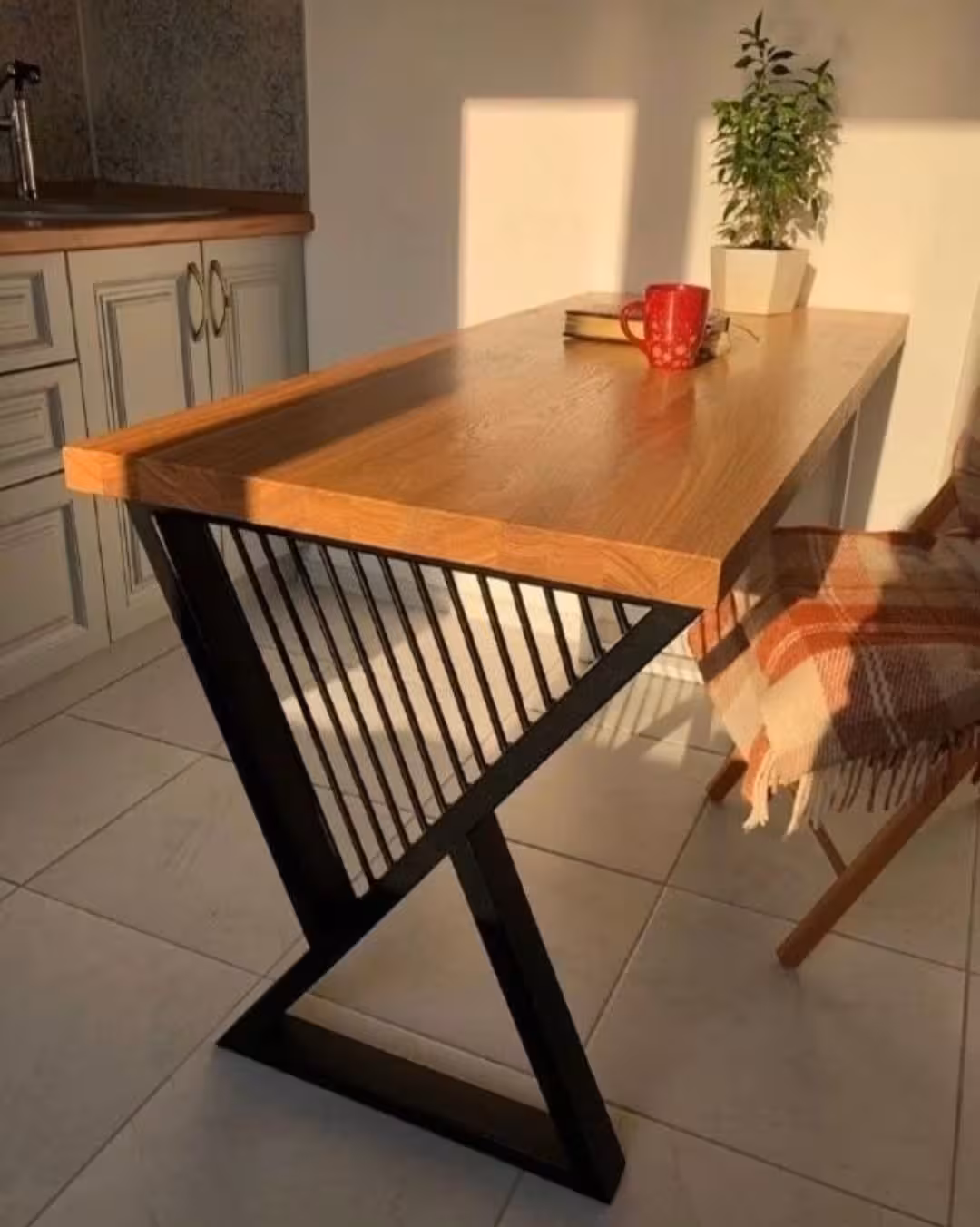 Titan Z-Frame Industrial Work & Dining Table