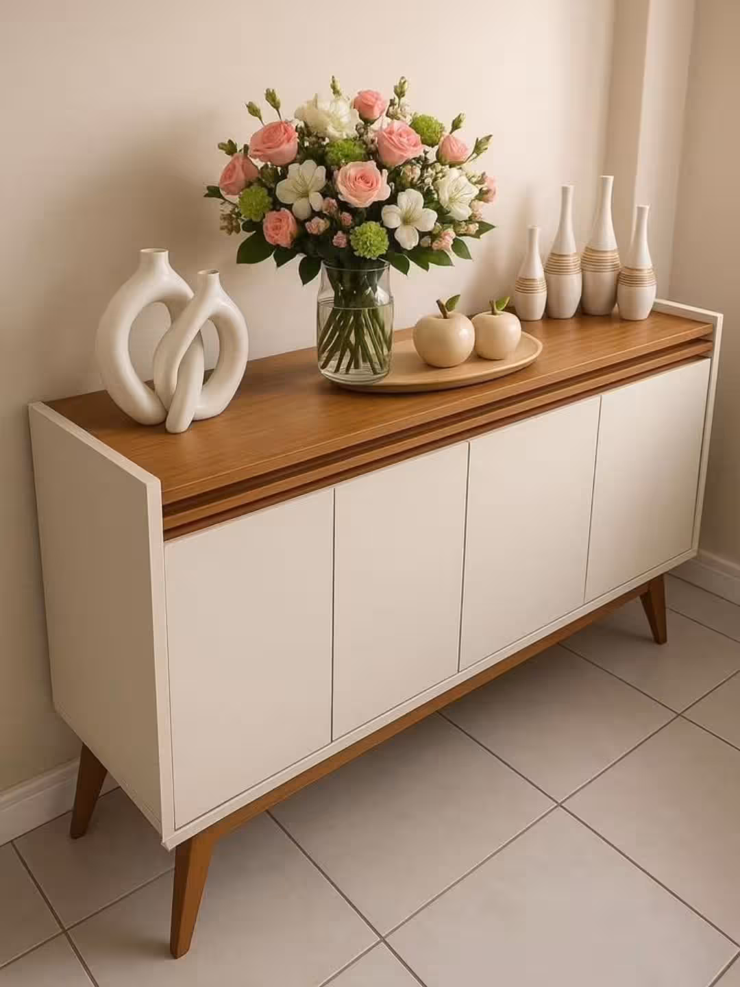 Nordic Crest 4-Door Buffet Sideboard