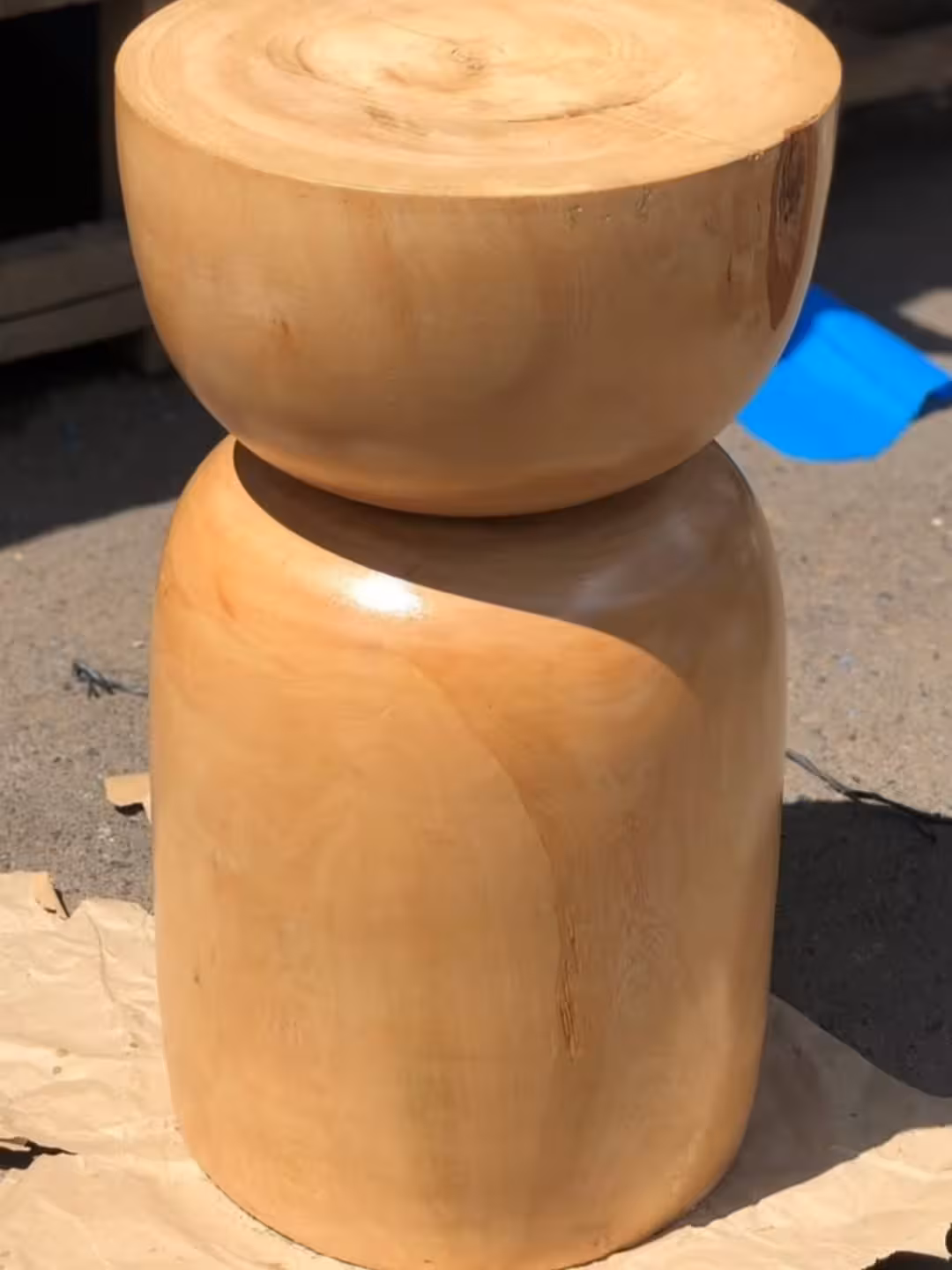 Monolith Sculpted Pedestal Accent Table