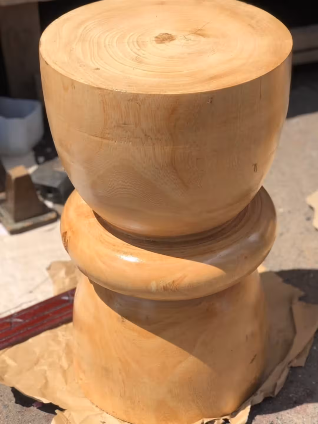 Monolith Sculpted Pedestal Accent Table