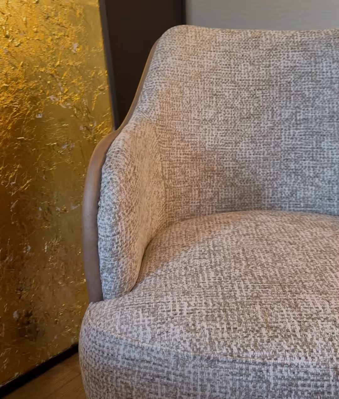 Kyoto Curved Dual-Texture Accent Chair
