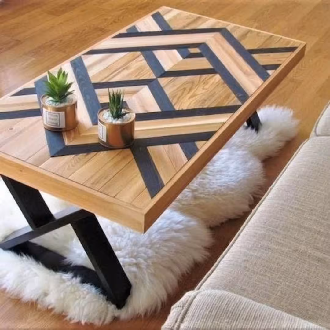 Apex Chevron Industrial Coffee Table