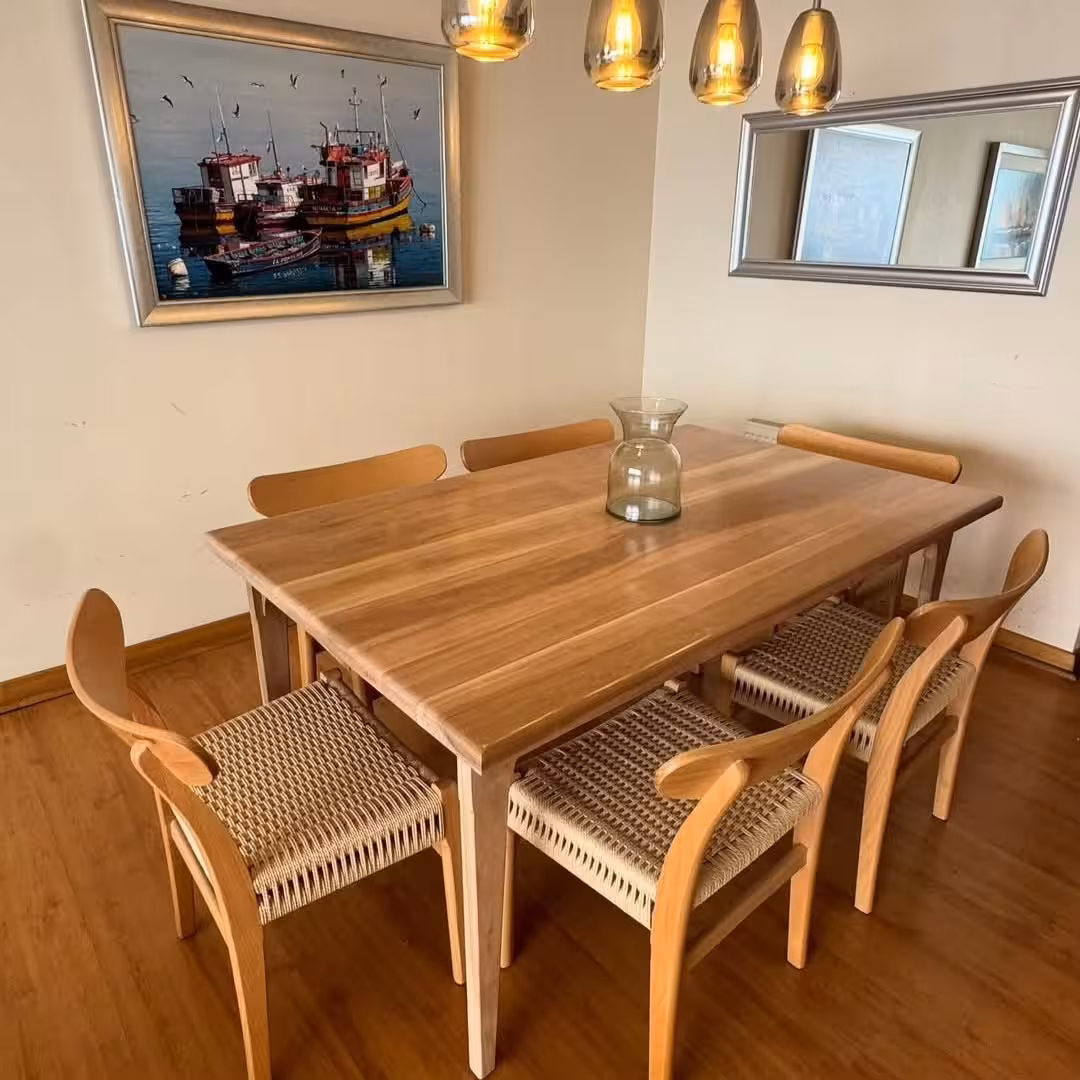 Artisan Woven-Seat Dining Ensemble