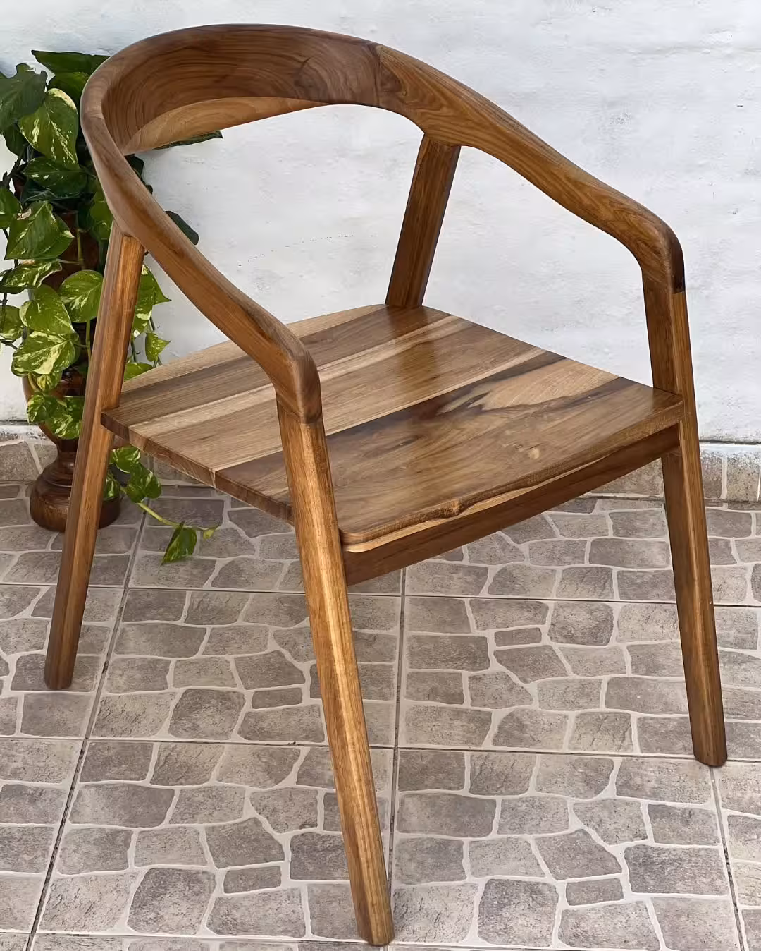 Crescent Mustard-Accent Dining Armchair