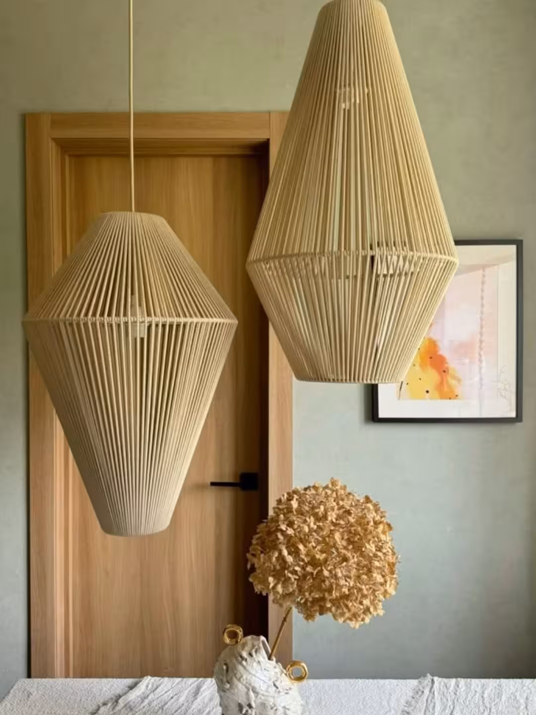 Bohan Woven Teardrop Pendant Duo