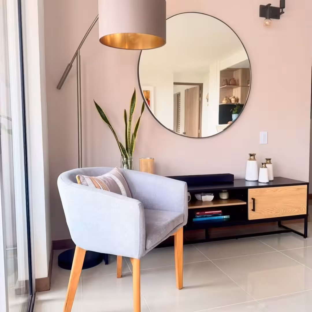 Apex Minimalist Round Wall Mirror