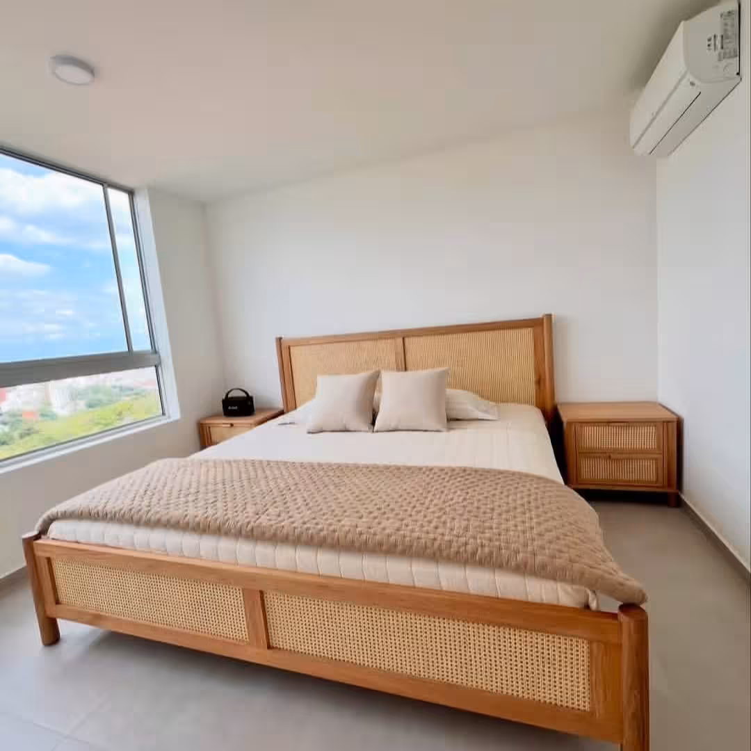 Artisan Rattan Platform Bed Suite