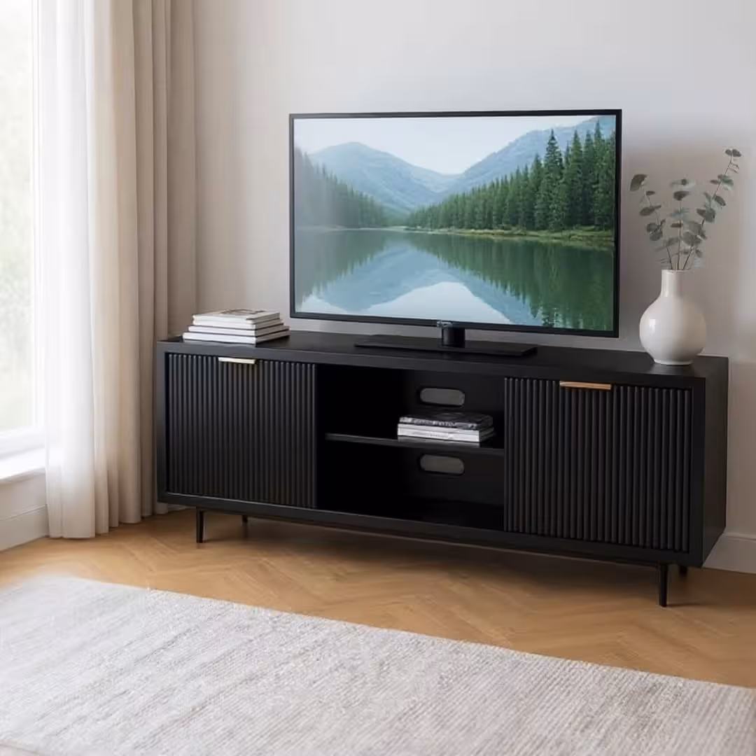 Eclipse Anthracite Fluted Media Console