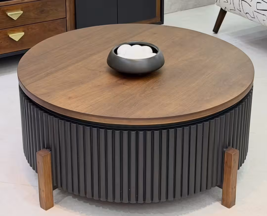 Eclipse Fluted Pedestal Coffee Table