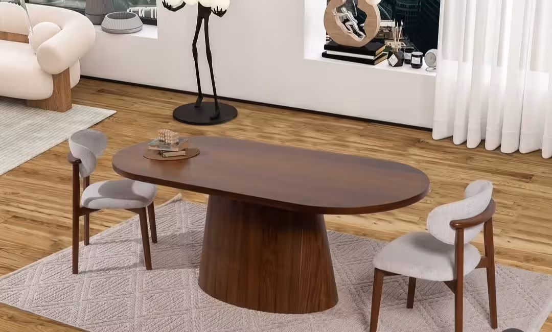 Horizon Oval Walnut Dining Suite