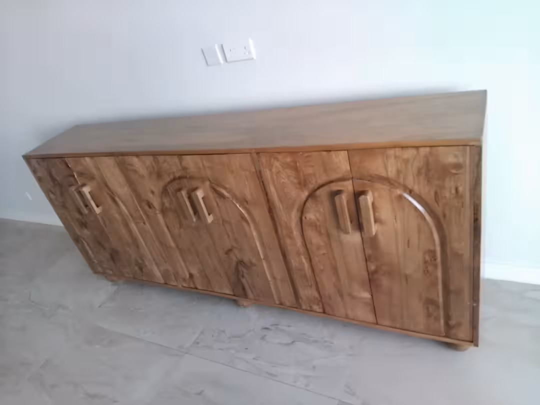 Crestview Arched Pine Buffet Cabinet