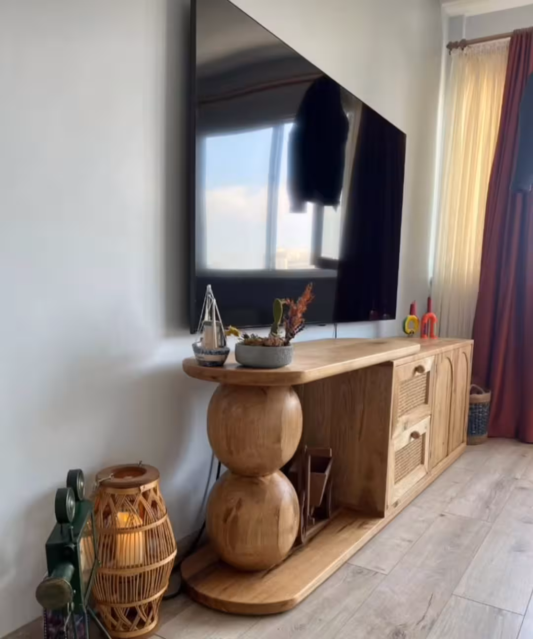 Kyoto Arched Rattan Media Console