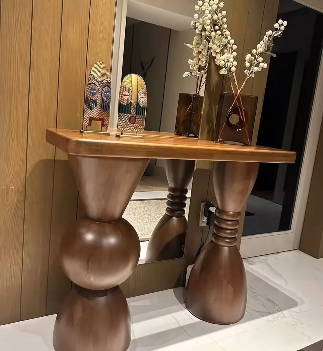 Solstice Sculptural Plinth Console