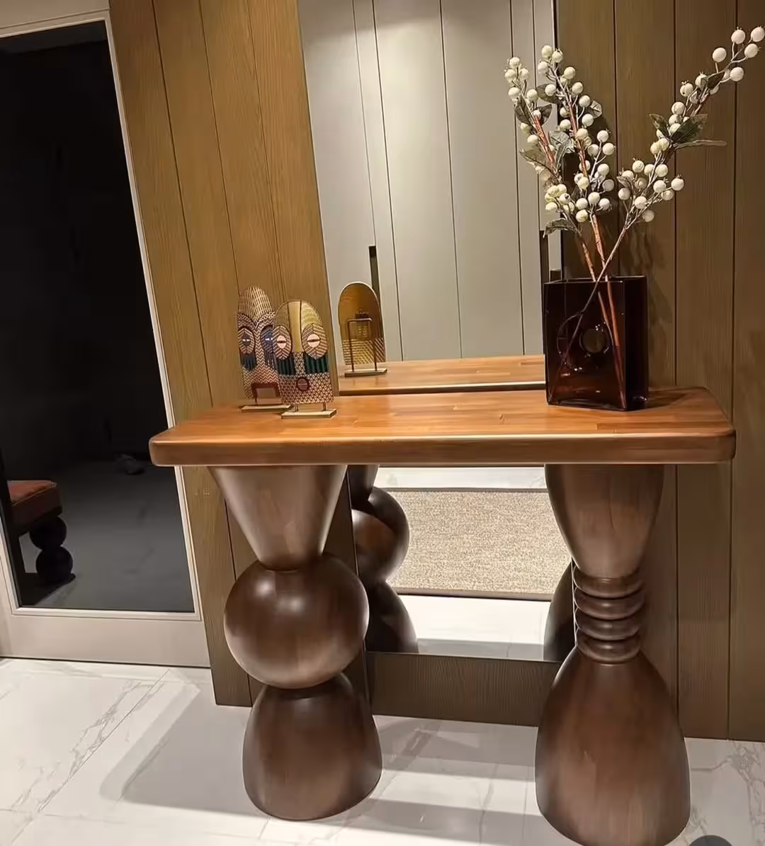 Solstice Sculptural Plinth Console