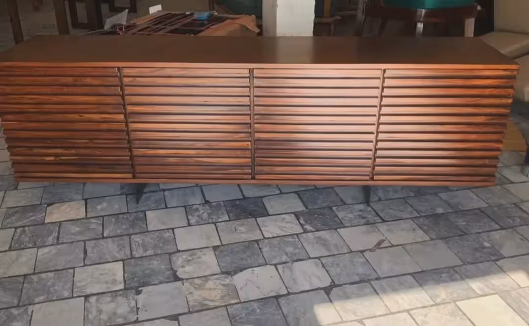Eclipse Chocolate Louvered Media Cabinet