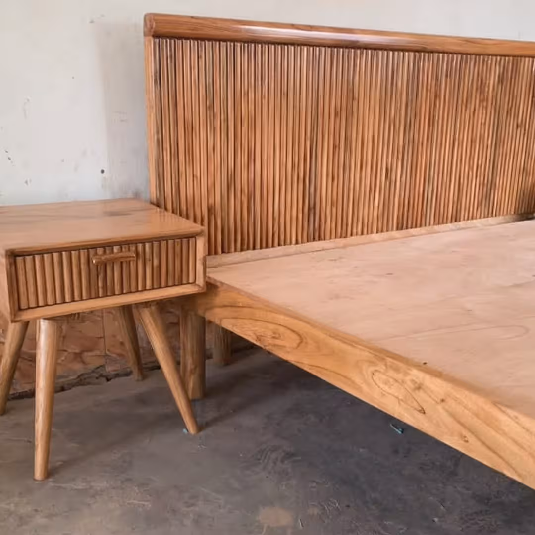 Eclipse Reeded Pine Platform Bed Suite