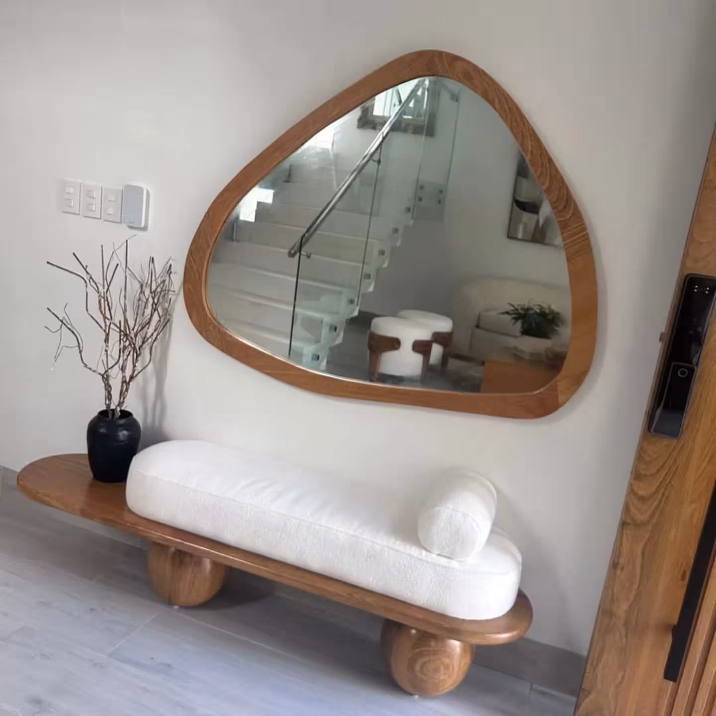 Solstice Organic Mirror & Spherical Bench Set