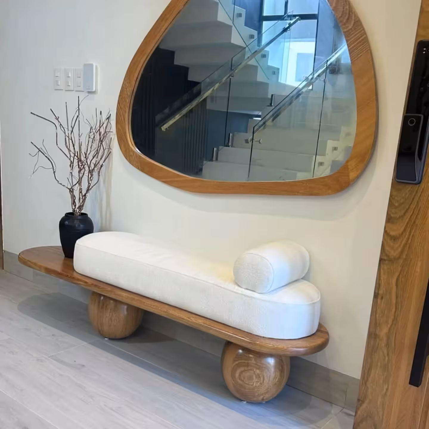 Solstice Organic Mirror & Spherical Bench Set