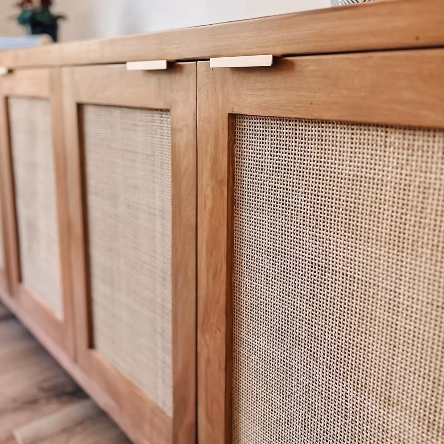 Artisan Rattan & Oak Buffet Sideboard