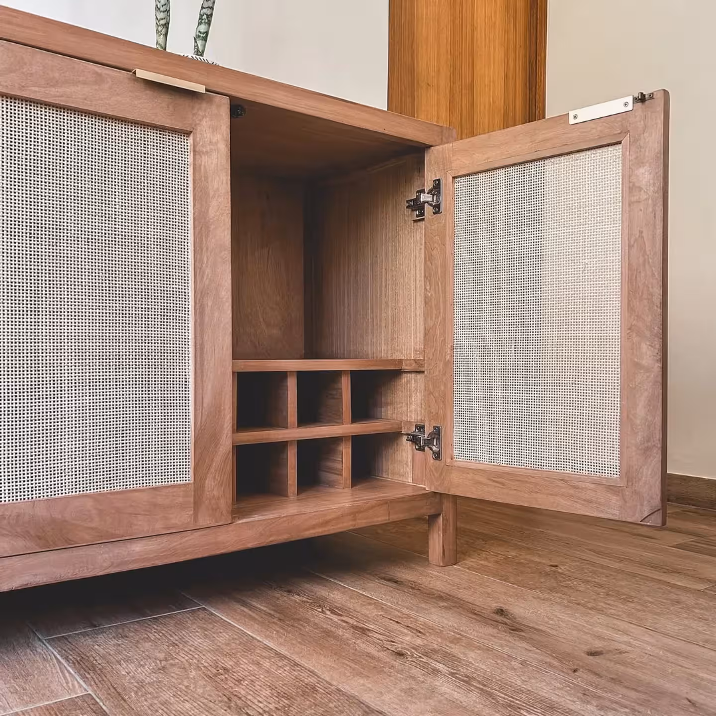 Artisan Rattan & Oak Buffet Sideboard