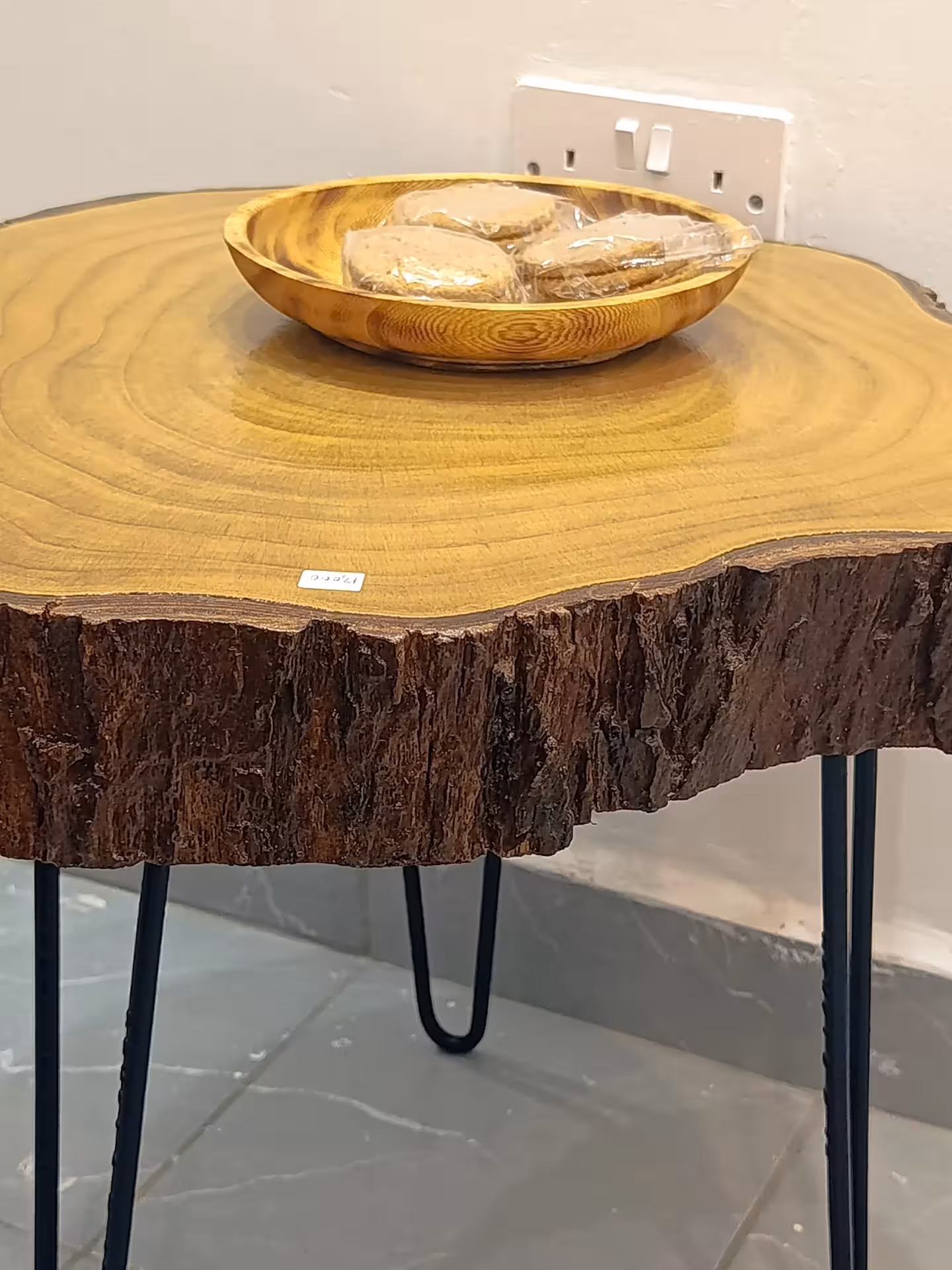 Arbor Log Slice Hairpin Stool