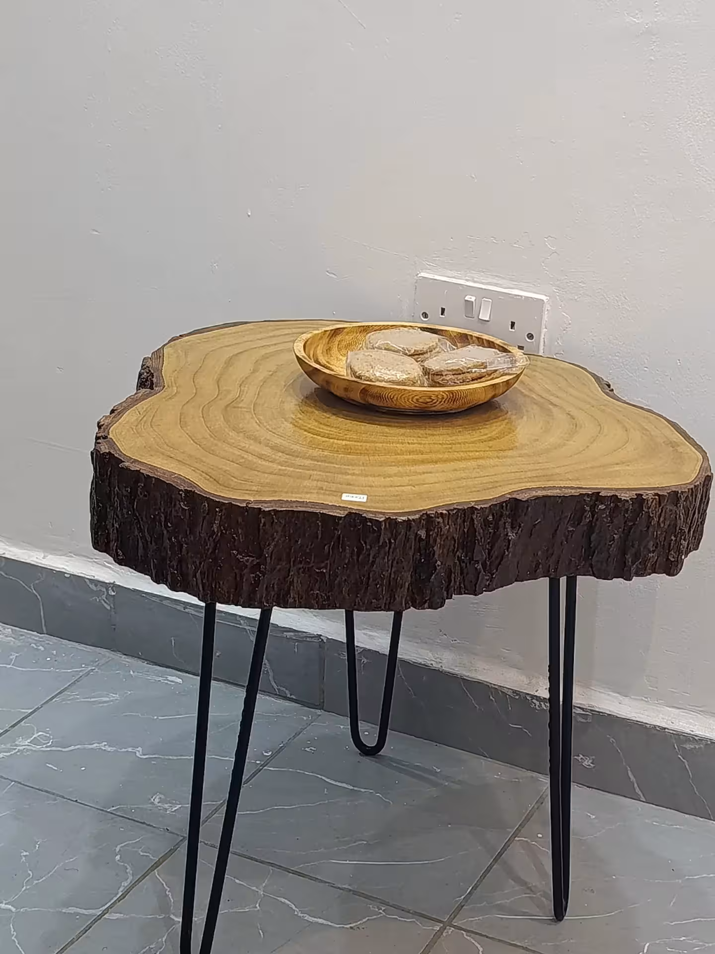 Arbor Log Slice Hairpin Stool