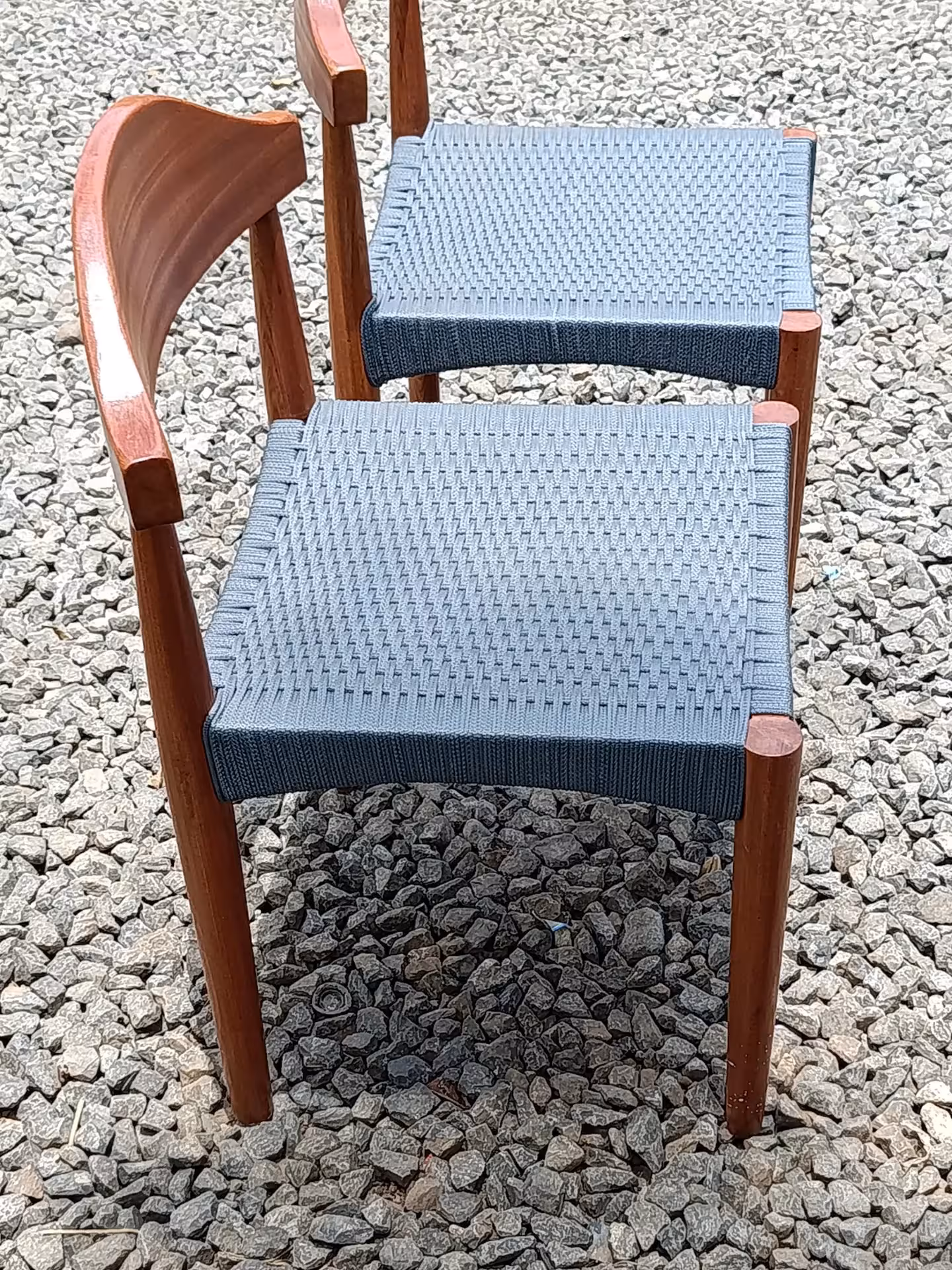 Bohan Woven Teak Arc-Back Chair