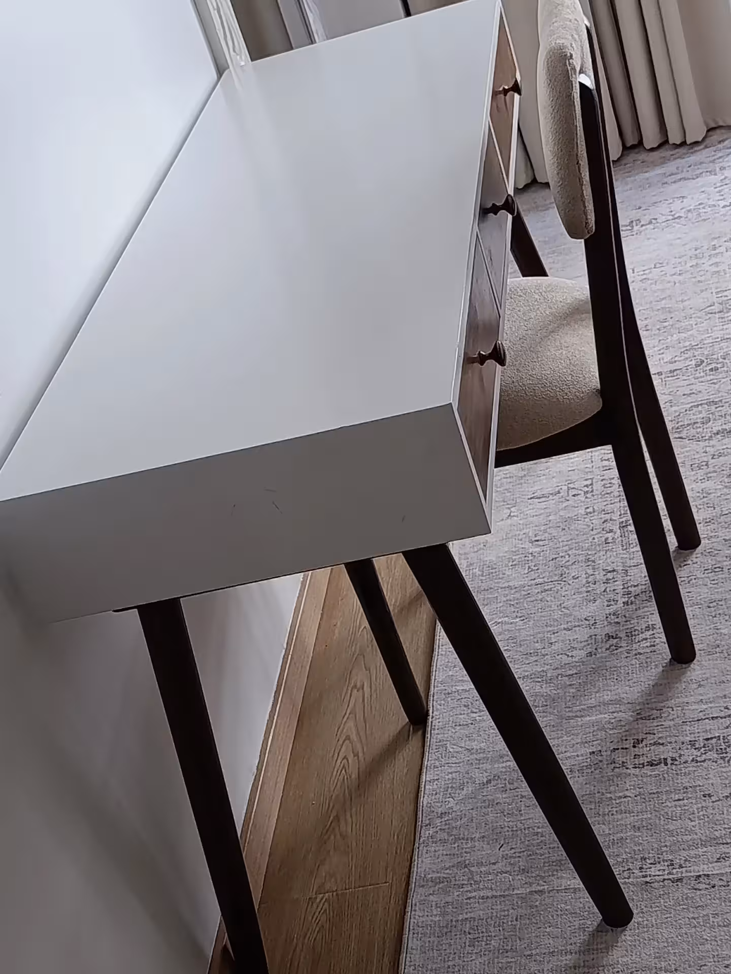 Eclipse Two-Tone Tapered Study Desk