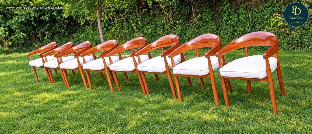 Classic Curved Mahogany Armchair