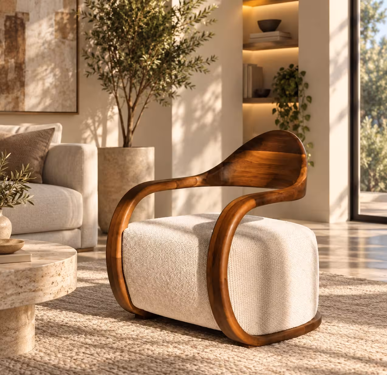 Scorpion Sculptural Mahogany Armchair