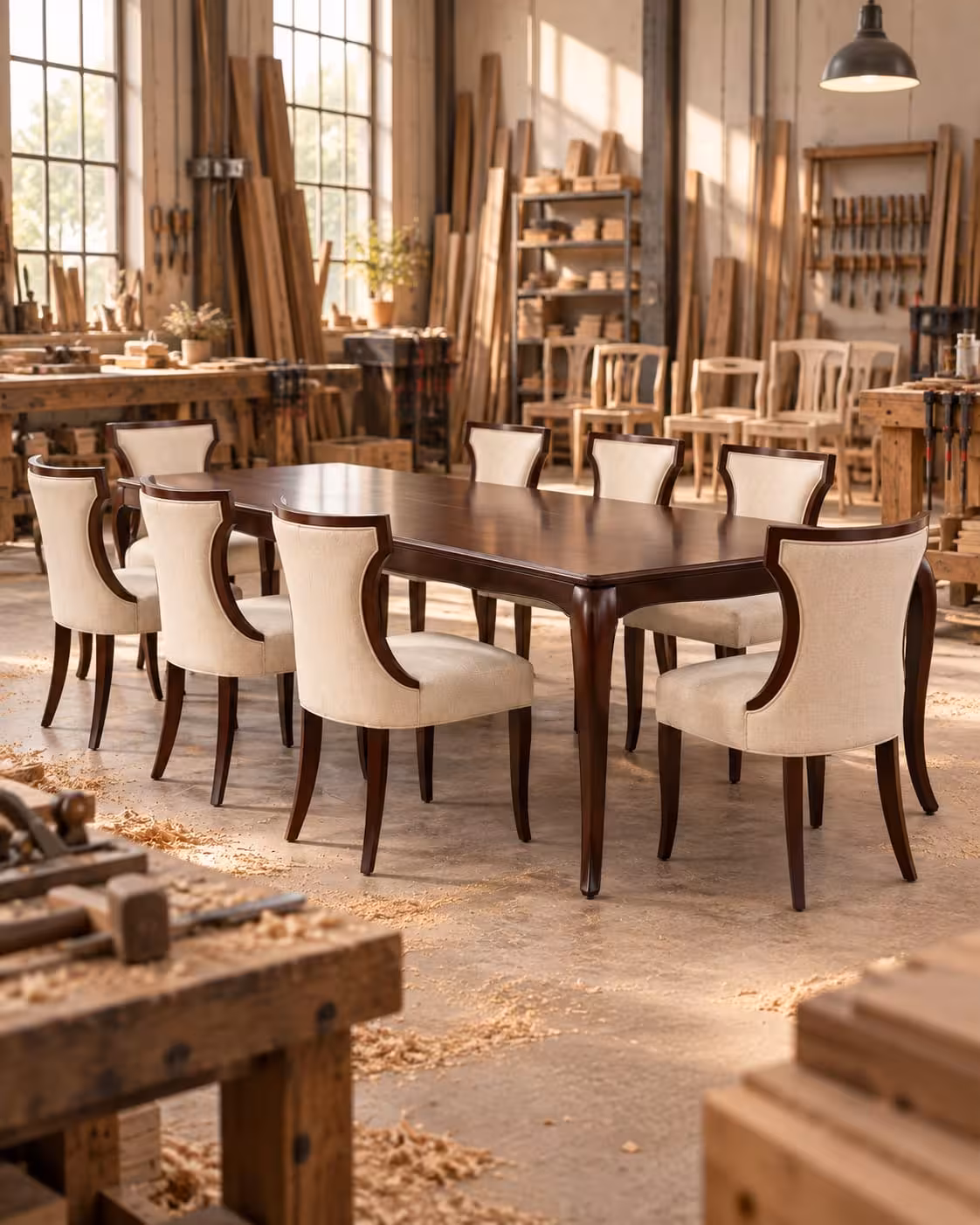 Luxury Mahogany 8-Seater Formal Dining Set