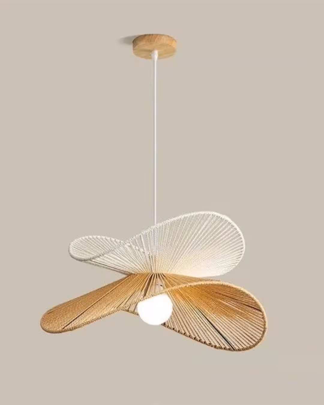 Woven Layered "Sun Hat" Hemp Pendant Lamp