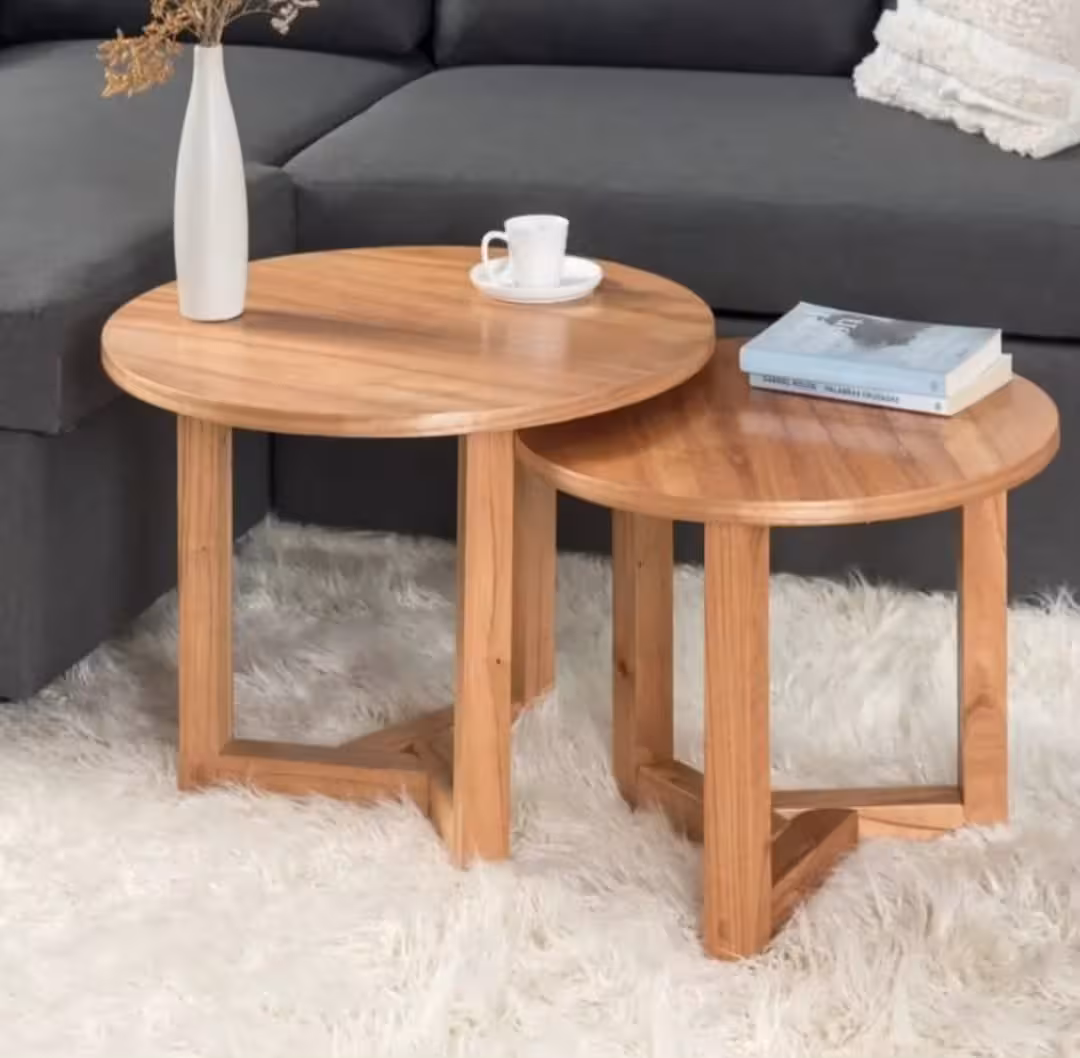 The Nordic Nesting Twin Side Stools (Set of 2)